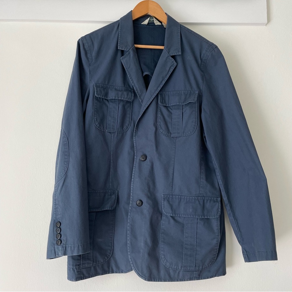 L.L. Bean Blue Casual Cotton Jacket Men's 42 Tall
